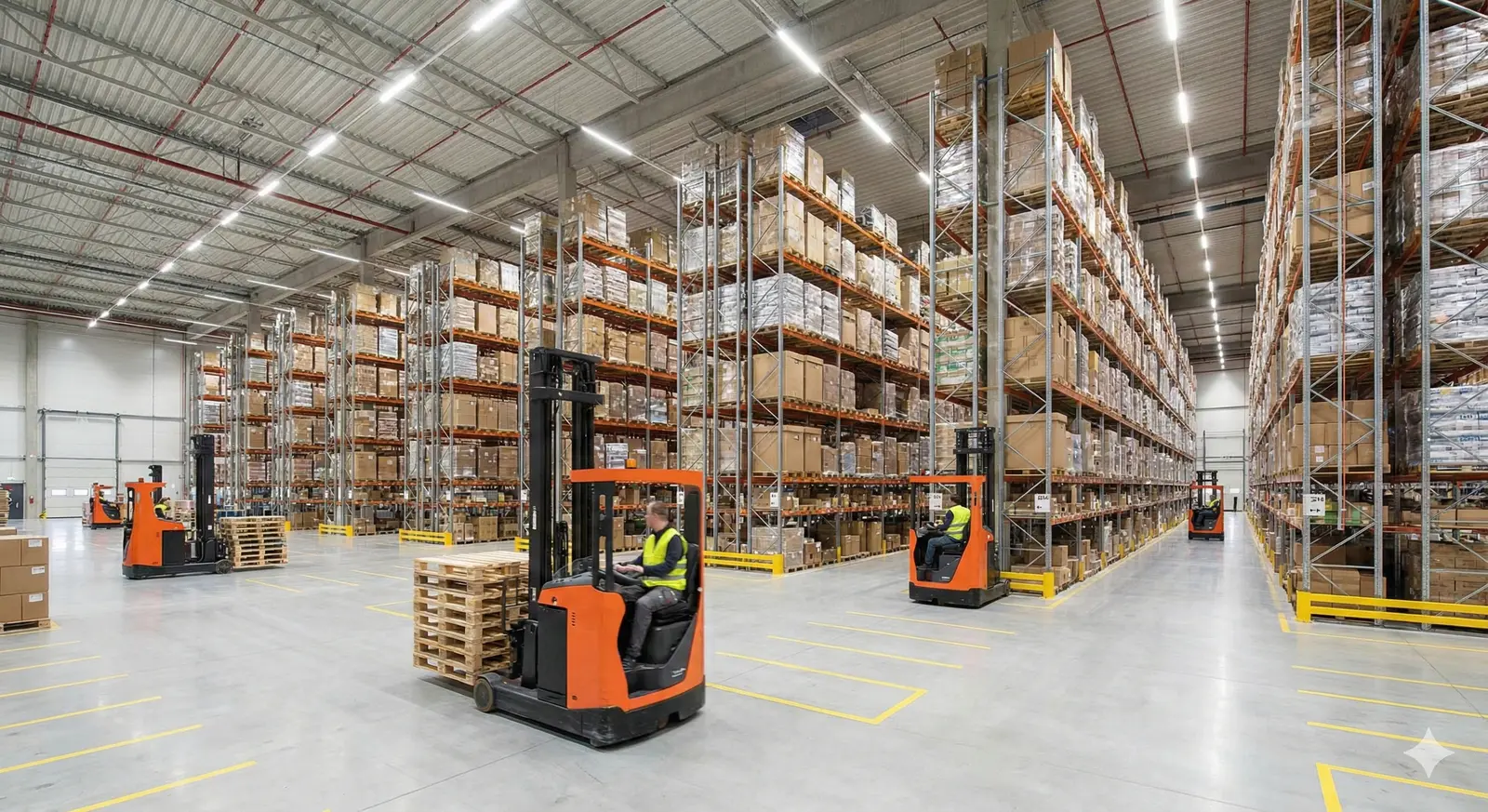 高層貨架區與棧板儲存