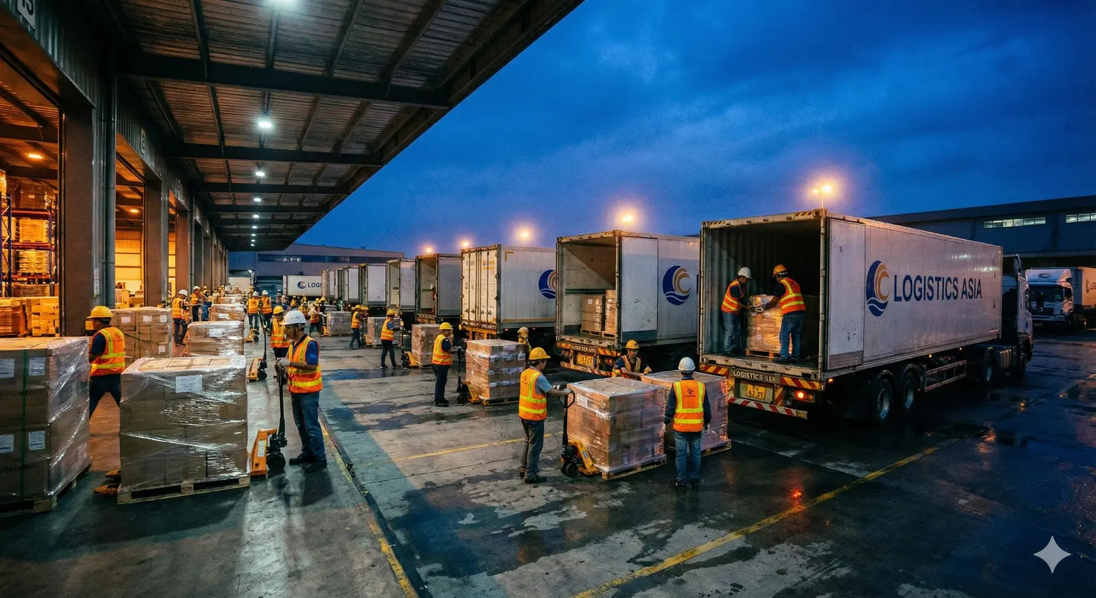 物流車隊碼頭裝卸與配送